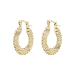 Dakota Ring Earring Plain Gold