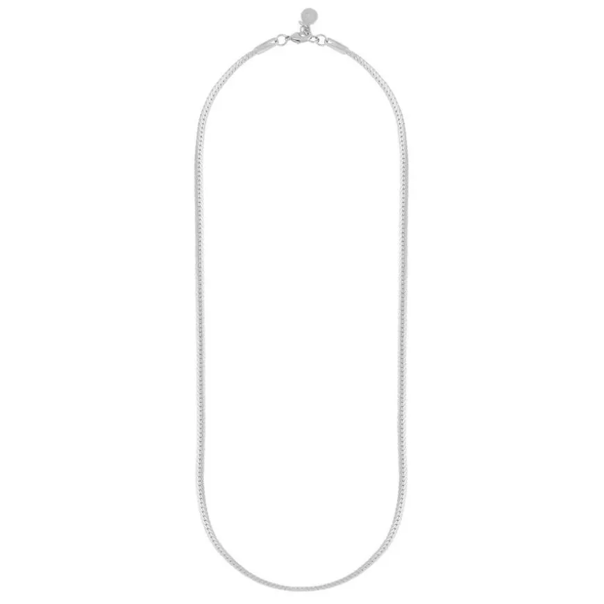 Dakota Small Necklace Plain Silver 45cm