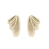 Dakota Wide Drop Earring Plain Gold