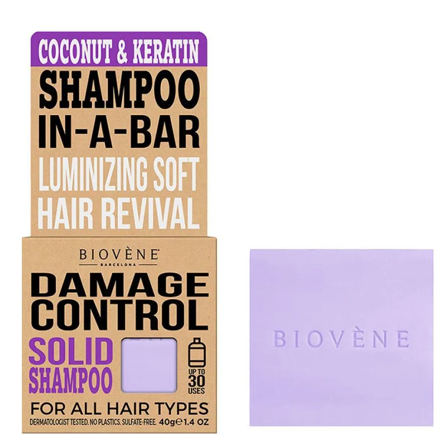 Damage Control Coconut & Keratin Solid Shampoo Bar 40g