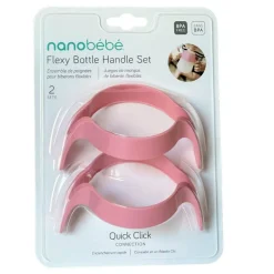 Detachable Handles for Flexy Silicone Baby Bottle Pink 2pcs