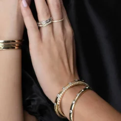 Domino Crystal Oval Bracelet Gold Onesize