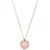 Dorotea Gemstone Heart Necklace Rose Quartz