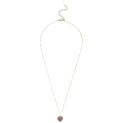 Dorotea Gemstone Heart Necklace Cherry Quartz