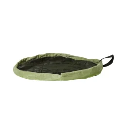 Drawstring Flat Lay Makeup Bag Sage Green Velvet