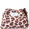 Drawstring Flat Lay Makeup Bag Leopard Print