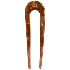 Eco-friendly French Hair Pin Cocoa Brown 1pcs