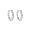 Elaine Small Ring Earring Silver/Clear 14mm
