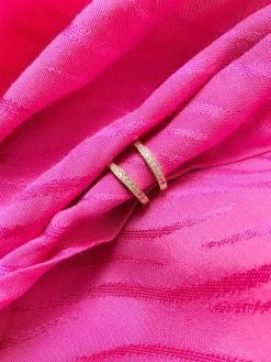 Elaine Small Ring Earring Gold/Clear 14mm