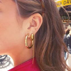 Elianna Large Statement Hoop Earrings Stainless Steel 30mm