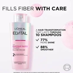 Elvital Glycolic Gloss Shine Shampoo 200ml