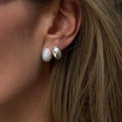 Elysian Pave Huggies Silver