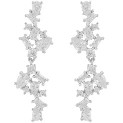 Envy Big Pendant Earring Silver/Clear Onesize