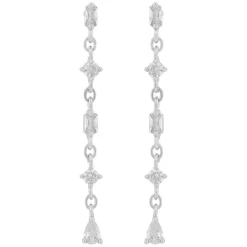 Envy Chain Earring Silver/Clear Onesize