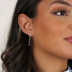 Envy Chain Earring Silver/Clear Onesize