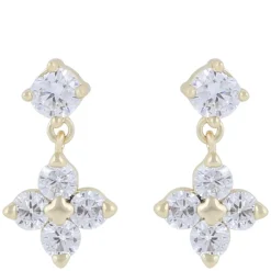 Envy Small Pendant Earring Gold/Clear Onesize