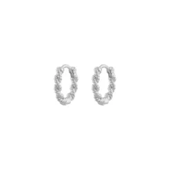 Exibit Small Ring Ear Plain Silver 13mm