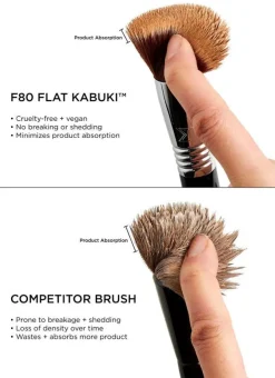 F80 Flat Kabuki™ Brush Chrome