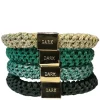 Fat Hair Ties Combo Green Mix 4pcs