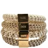 Fat Hair Ties Combo Sand Mix With Gold 4pcs