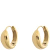 Fat Hoop Small Gold Earrings