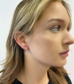 Feliz Ring Stone Earring Gold/Clear 14,5mm