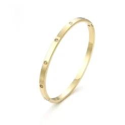 Fiona Crystal Bangle Bracelet Gold