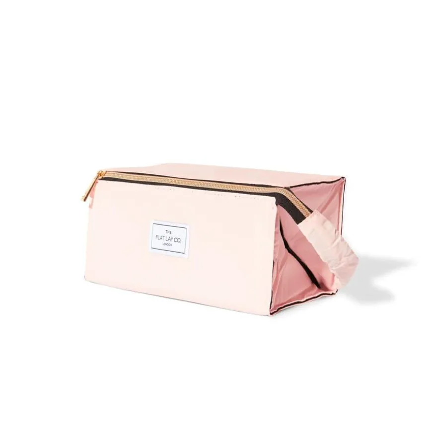 Flat Lay Makeup Box Bag Blush Pink