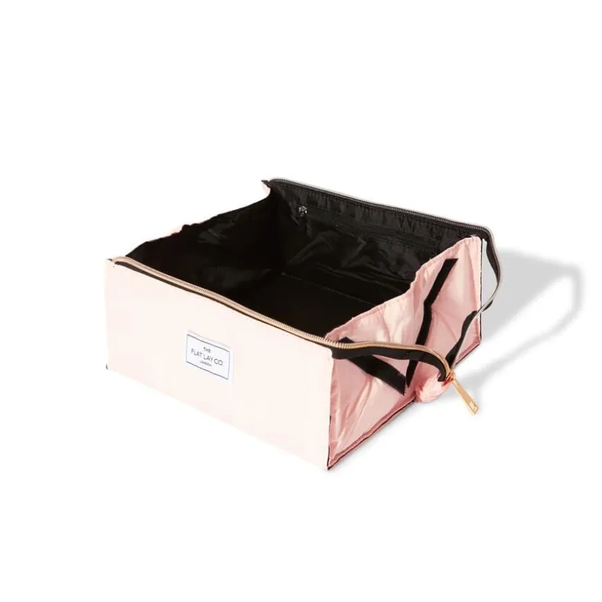 Flat Lay Makeup Box Bag Blush Pink