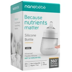 Flexy Silicone Baby Bottle White 270ml