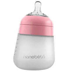 Flexy Silicone Baby Bottle Pink 270ml