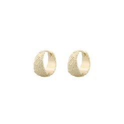 Florence Ring Earring Plain Gold 13,5mm
