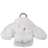 Fluffy Bunny Bag Charm White
