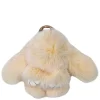 Fluffy Bunny Bag Charm Yellow