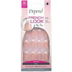 French Look Pink Oval 24pcs
