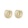 Gina Big Ring Earring Plain Gold Onesize