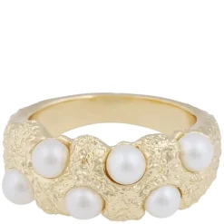 Gisele Big Ring Gold White S