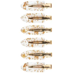 Gold Flake No Crease Clips 6pcs