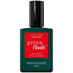 Green Flash Led Nail Polish Poppy Red 15ml