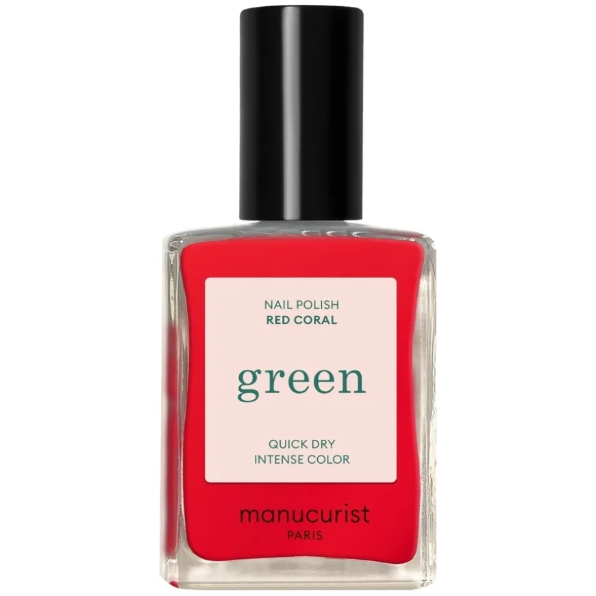 Green Nail Polish Red Coral 15ml