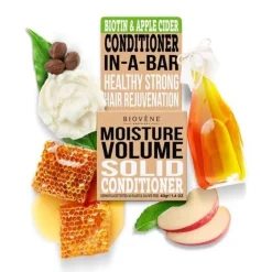 Hair Care Conditioner Bar Moisture Volume Biotin & Apple Cider 40g