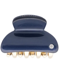 Hair Claw Small Navy Blue