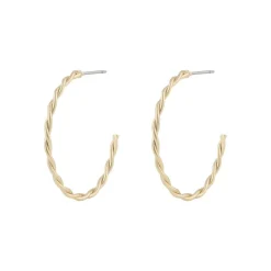 Harper Big Oval Ear Plain Gold Onesize