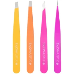 HD 4 Piece Combination Tweezer Set Brights