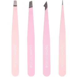 HD Combination Tweezer Set Pink 4pcs