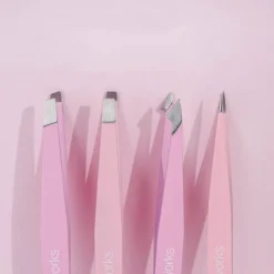 HD Combination Tweezer Set Pink 4pcs