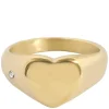 Heart Signet Ring Gold Size 1