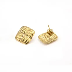Hilde Knot Gold Stud Earrings