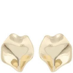 Hilma Big Earrings Plain Gold Onesize