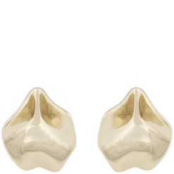 Hilma Earrings Plain Gold Onesize